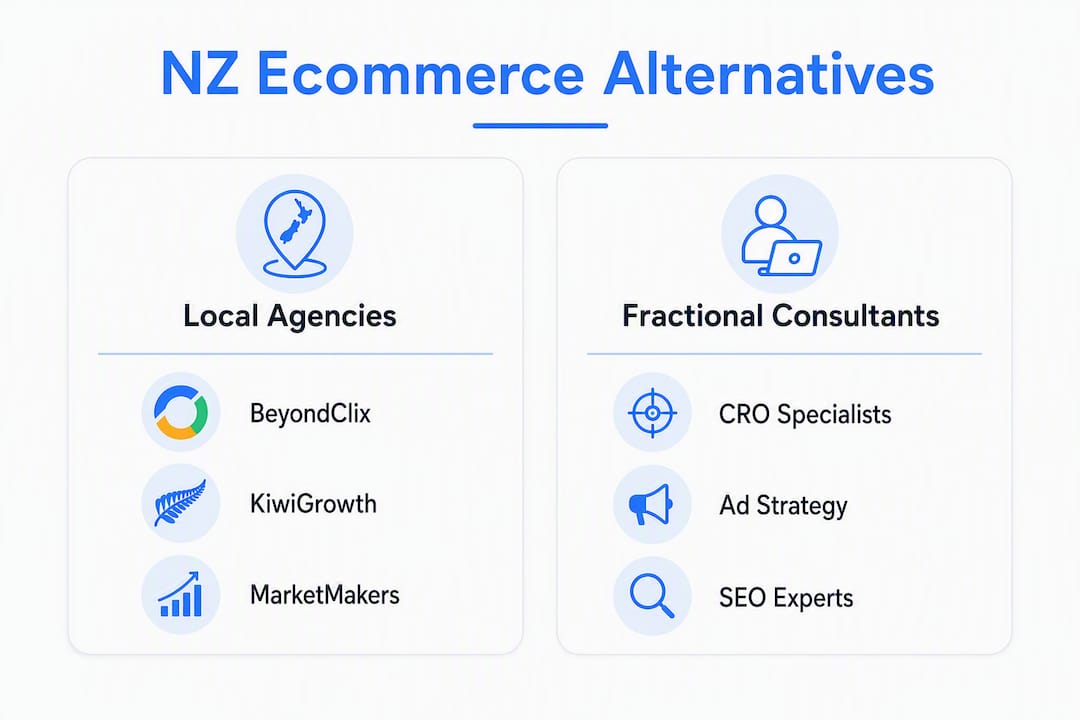 Infographic comparing local agencies and consultants